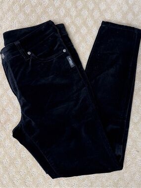 NWT Silver Jeans Aiko Black Velvet Skinny Pants